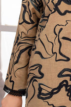 "2 Piece Ready To Wear Brown Cotton Suit - ZN-51 - ZAINOOR"