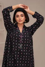 "2 Piece Ready To Wear Black Cross Cotton Suit - ZN-120 - ZAINOOR"
