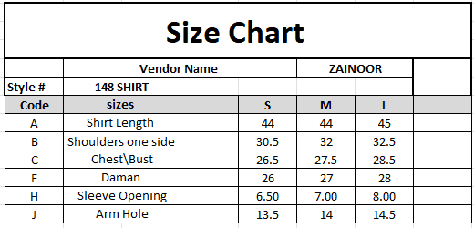 1 Piece Ready To Wear Black Viscose Shirt Zainoor